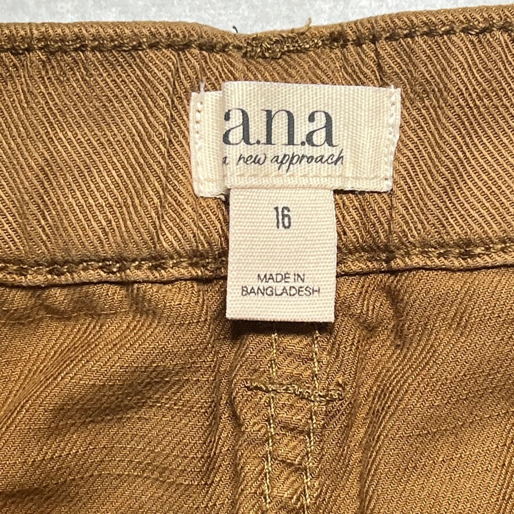 a.n.a. Women's Highest Rise Tapered Royal Brown Belted Cargo Pants Size 16 NWT - Picture 6 of 11